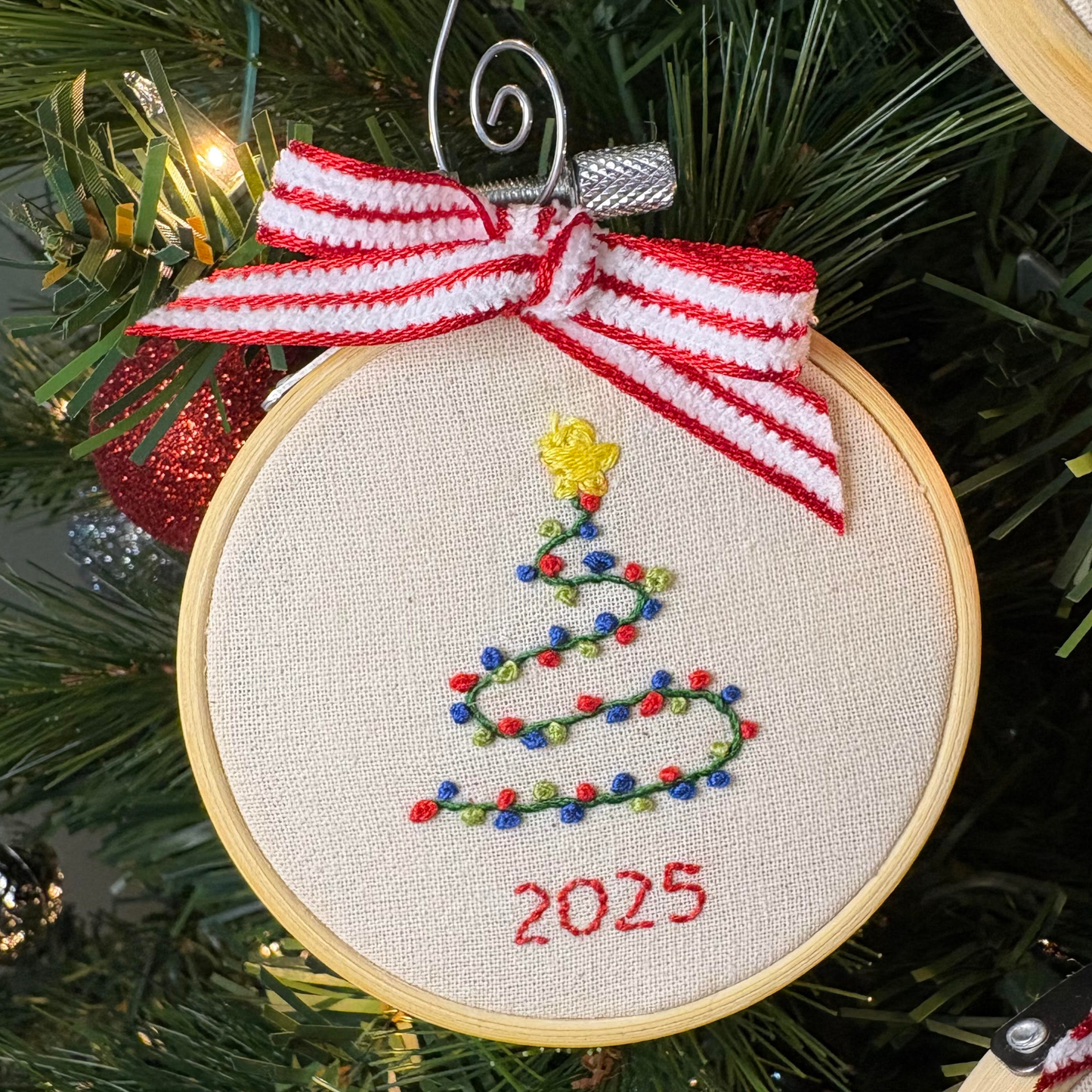 DIY Embroidered Christmas Ornament