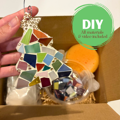 DIY Set of 2 Stained Glass Mosaic Ornament