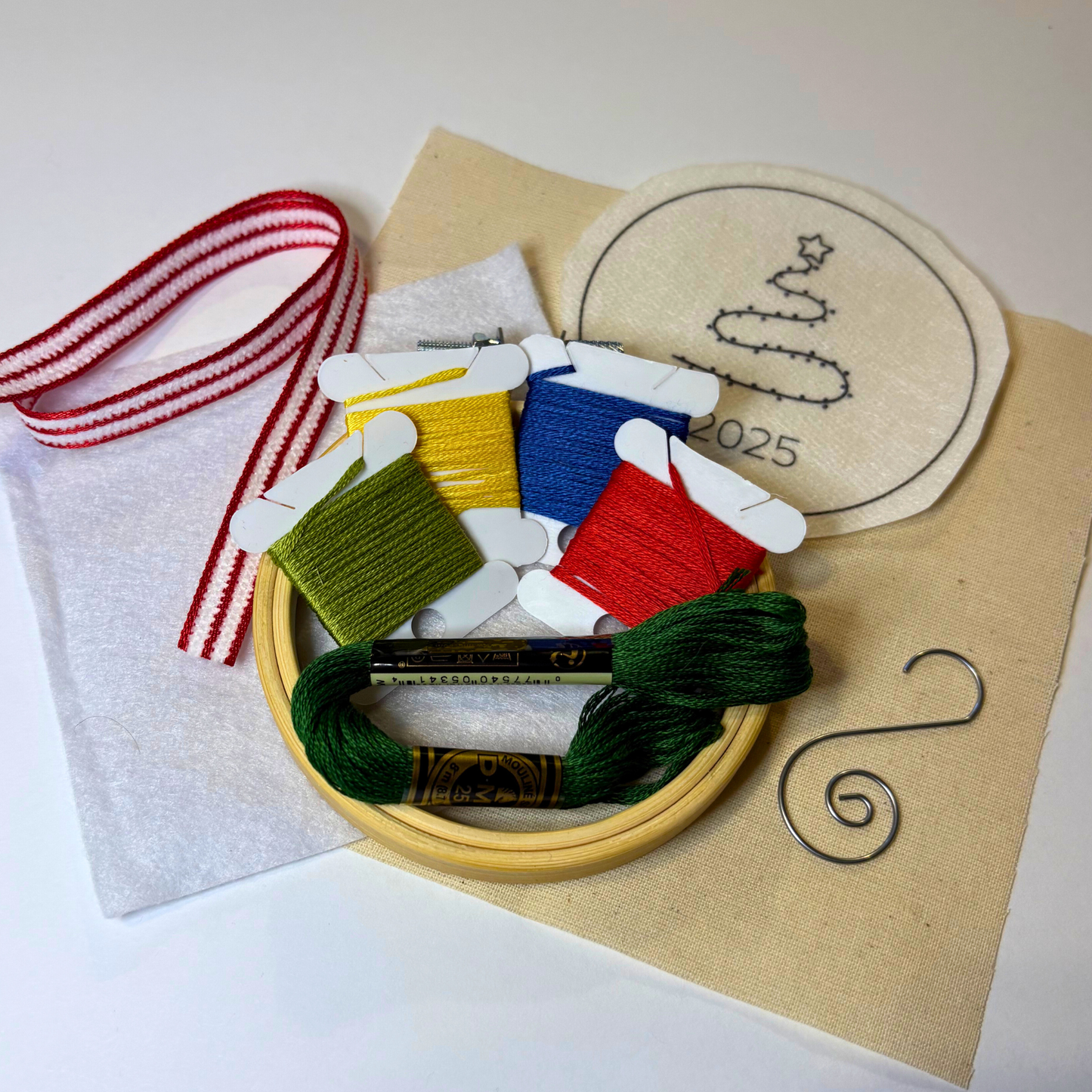 DIY Embroidered Christmas Ornament