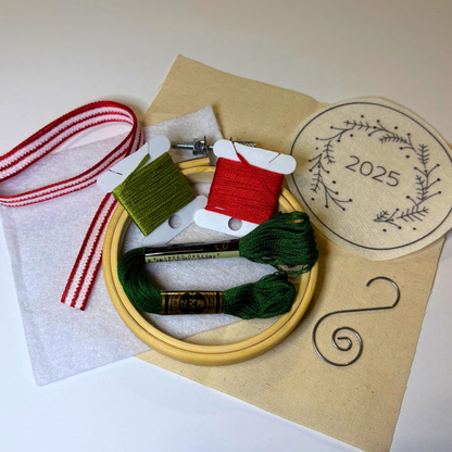DIY Embroidered Christmas Ornament