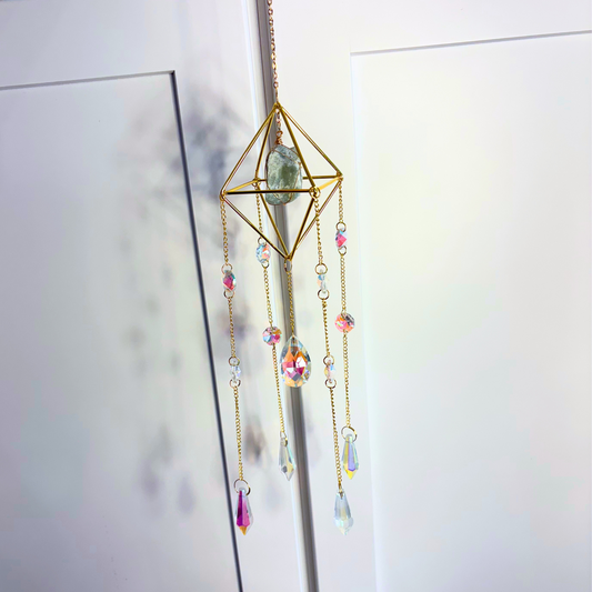 Wire-Wrapped Crystal Sun Catcher