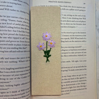 DIY Set of Two Embroidered Bookmark Kit, Beginner Adult DIY Craft Kit