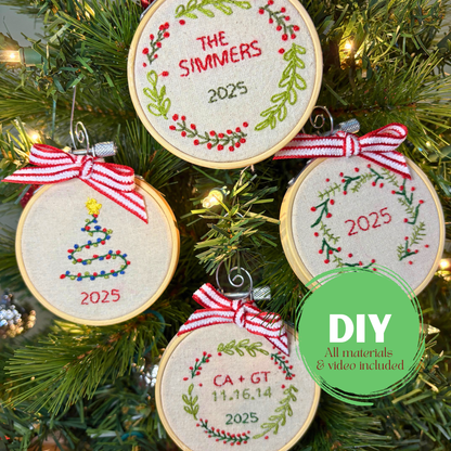 DIY Embroidered Christmas Ornament