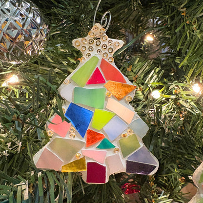 DIY Set of 2 Stained Glass Mosaic Ornament