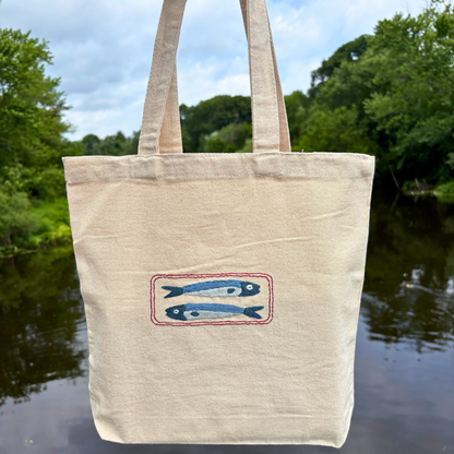 DIY Sardine Embroidery Tote Bag Craft Kit