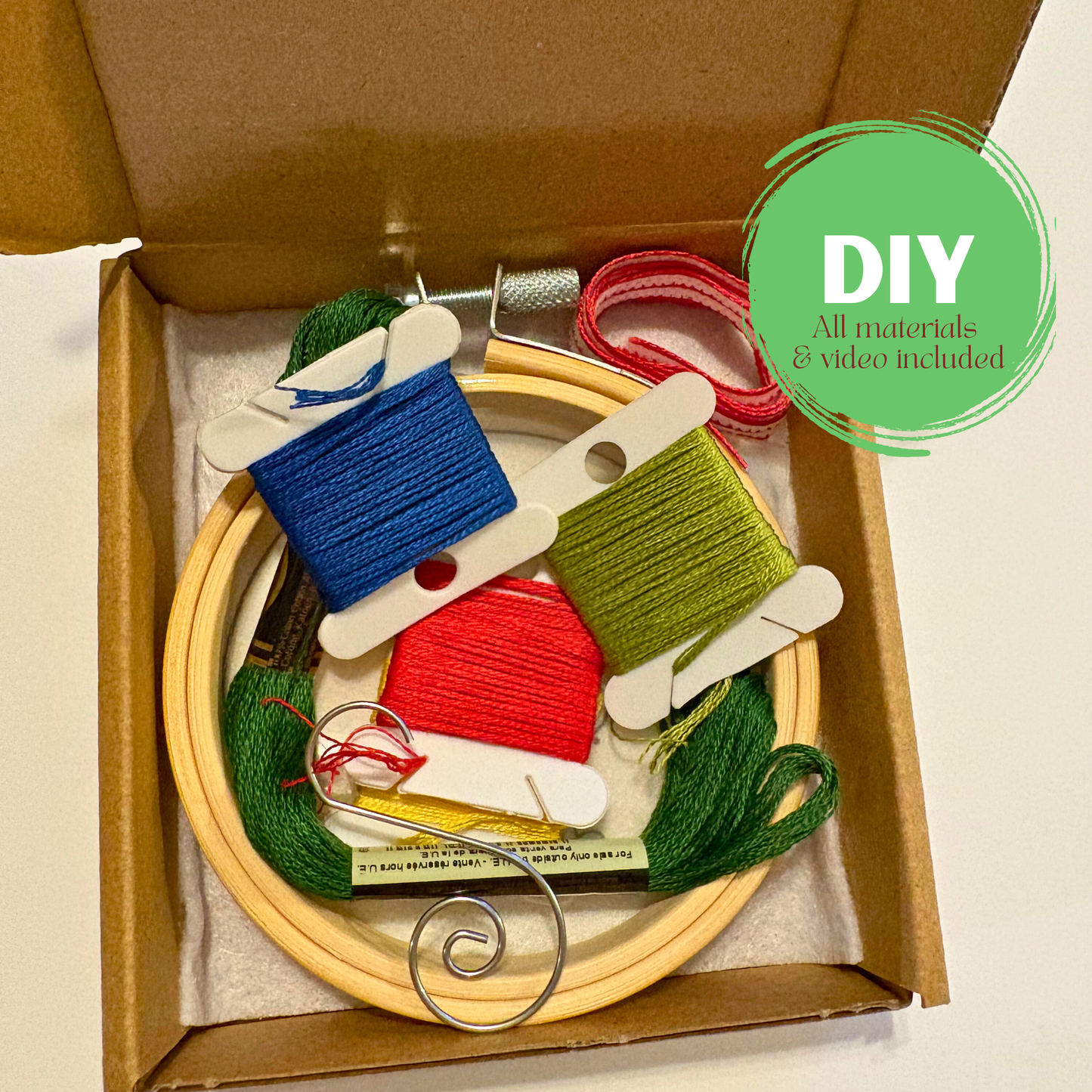 DIY Embroidered Christmas Ornament