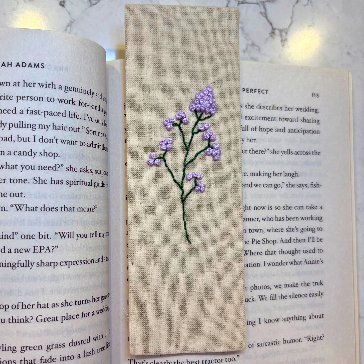 DIY Set of Two Embroidered Bookmark Kit, Beginner Adult DIY Craft Kit