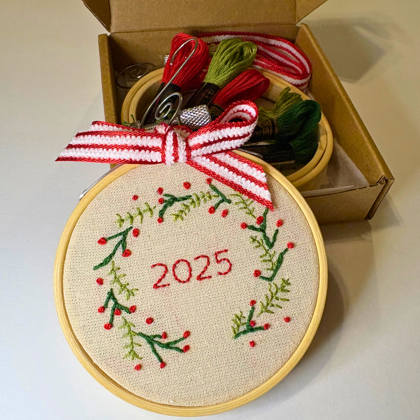 DIY Embroidered Christmas Ornament
