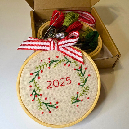 DIY Embroidered Christmas Ornament