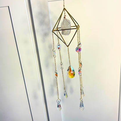 Wire-Wrapped Crystal Sun Catcher