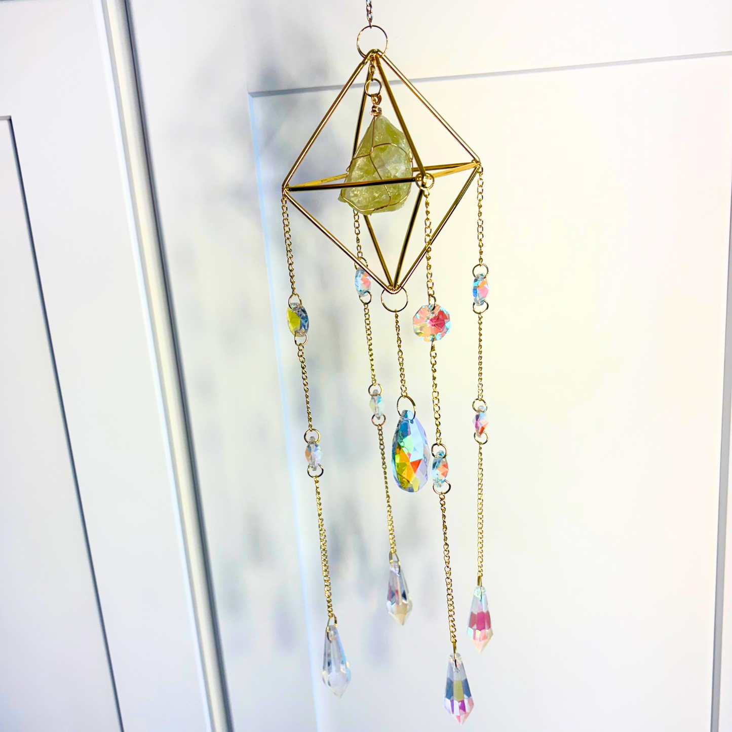 Wire-Wrapped Crystal Sun Catcher