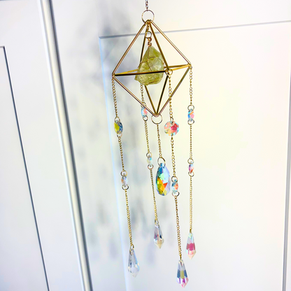 Wire-Wrapped Crystal Sun Catcher