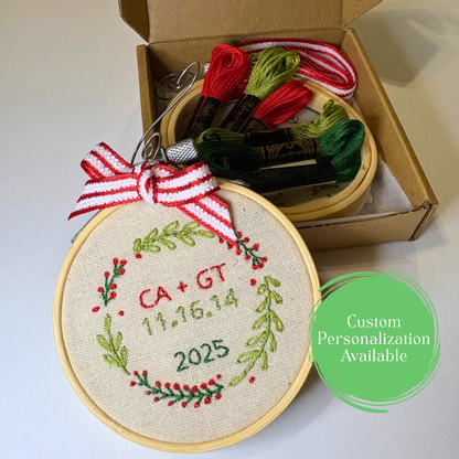 DIY Embroidered Christmas Ornament