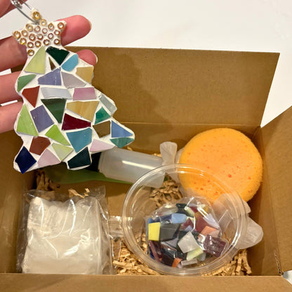 DIY Set of 2 Stained Glass Mosaic Ornament