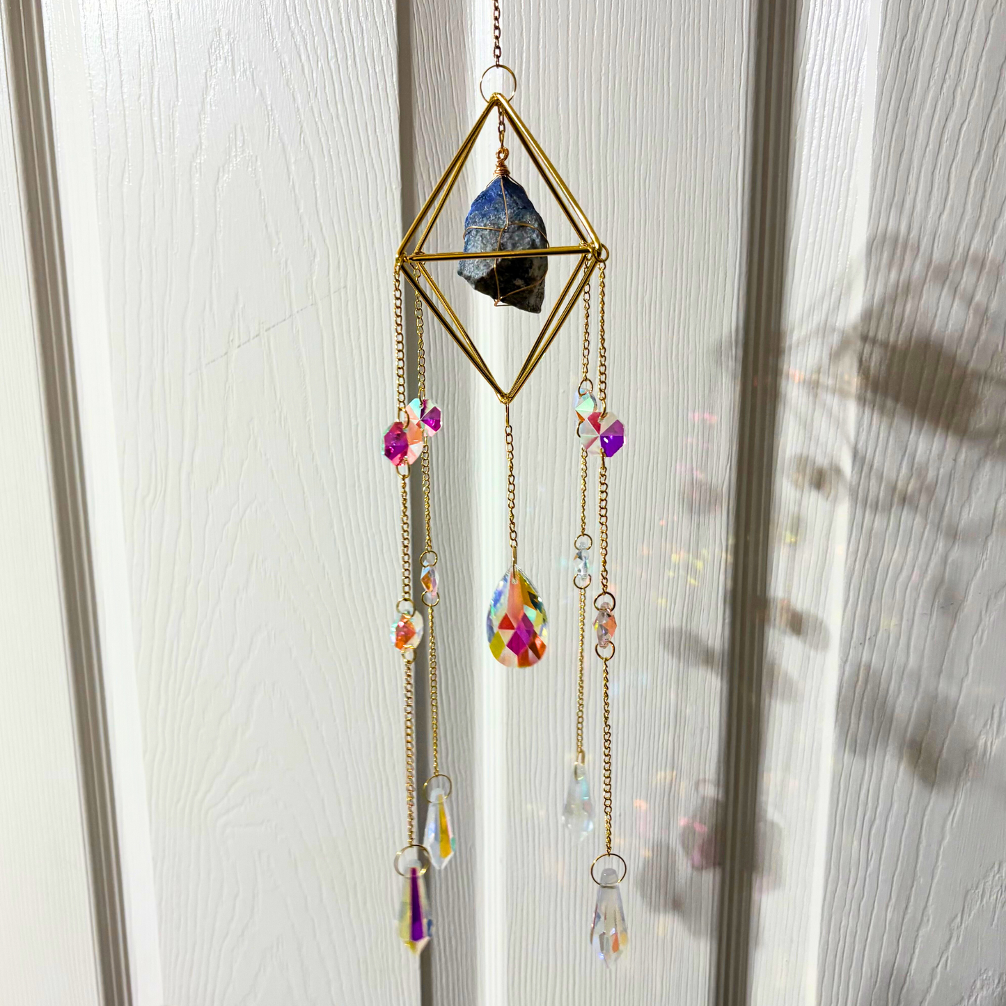 Wire-Wrapped Crystal Sun Catcher