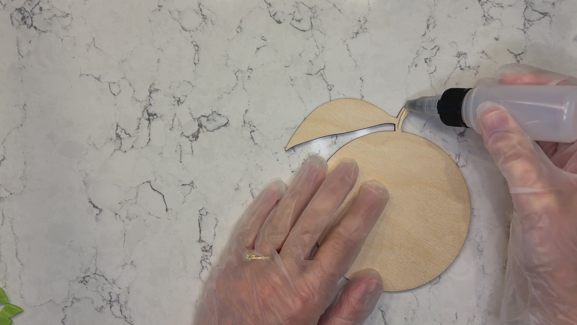 Video of person making a mosaic coaster from start to finish