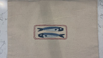 DIY Sardine Embroidery Tote Bag Craft Kit