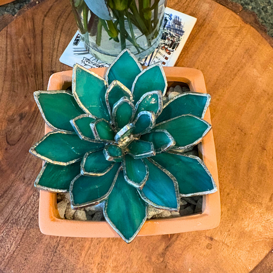 Stained Glass Succulent 4.5" Wide